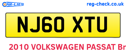 NJ60XTU are the vehicle registration plates.