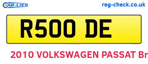 R50ODE are the vehicle registration plates.