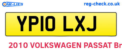 YP10LXJ are the vehicle registration plates.