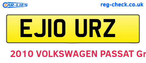 EJ10URZ are the vehicle registration plates.