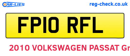 FP10RFL are the vehicle registration plates.
