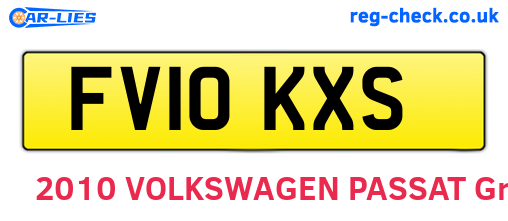 FV10KXS are the vehicle registration plates.