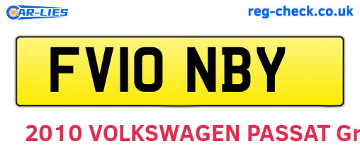 FV10NBY are the vehicle registration plates.