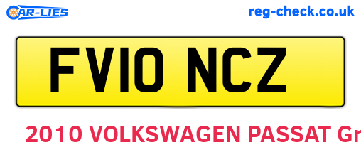 FV10NCZ are the vehicle registration plates.