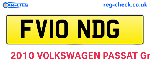 FV10NDG are the vehicle registration plates.