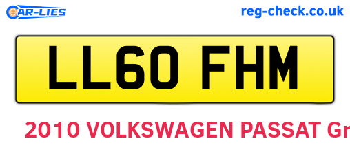 LL60FHM are the vehicle registration plates.