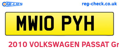 MW10PYH are the vehicle registration plates.
