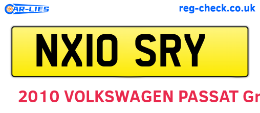NX10SRY are the vehicle registration plates.