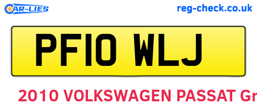 PF10WLJ are the vehicle registration plates.
