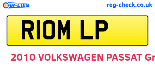 R10MLP are the vehicle registration plates.