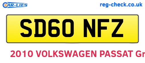 SD60NFZ are the vehicle registration plates.