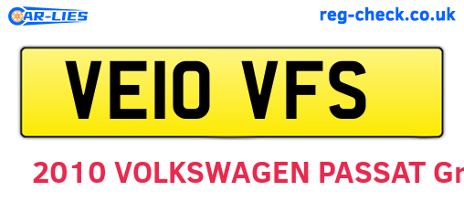 VE10VFS are the vehicle registration plates.