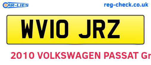 WV10JRZ are the vehicle registration plates.