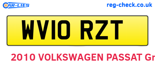 WV10RZT are the vehicle registration plates.