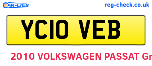 YC10VEB are the vehicle registration plates.