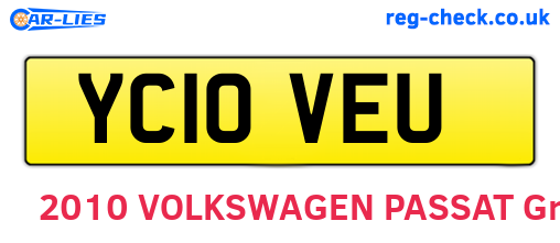 YC10VEU are the vehicle registration plates.