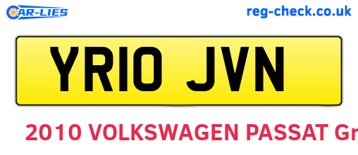 YR10JVN are the vehicle registration plates.