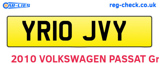 YR10JVY are the vehicle registration plates.