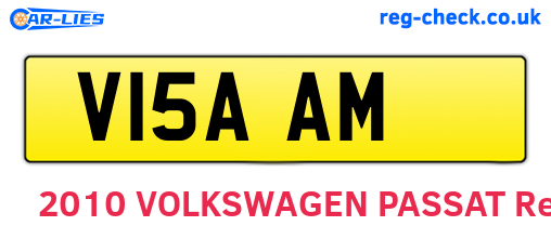 V15AAM are the vehicle registration plates.