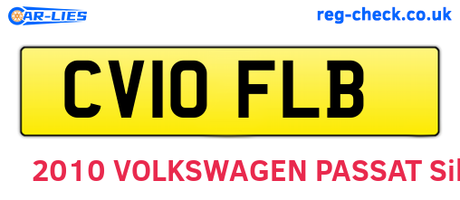 CV10FLB are the vehicle registration plates.