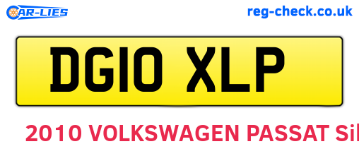 DG10XLP are the vehicle registration plates.