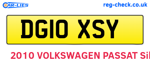DG10XSY are the vehicle registration plates.