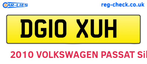 DG10XUH are the vehicle registration plates.