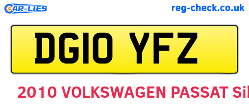 DG10YFZ are the vehicle registration plates.