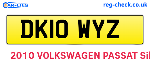 DK10WYZ are the vehicle registration plates.