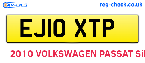 EJ10XTP are the vehicle registration plates.