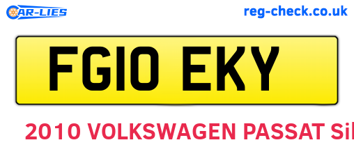 FG10EKY are the vehicle registration plates.