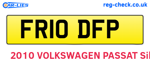 FR10DFP are the vehicle registration plates.