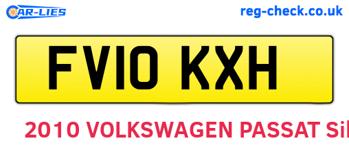 FV10KXH are the vehicle registration plates.