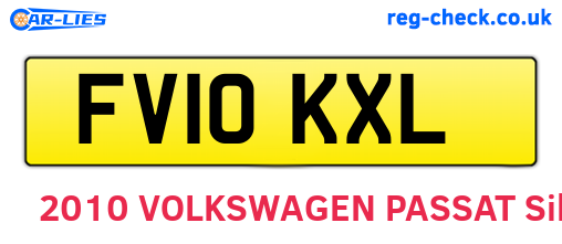 FV10KXL are the vehicle registration plates.