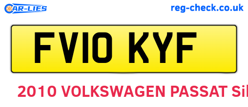 FV10KYF are the vehicle registration plates.