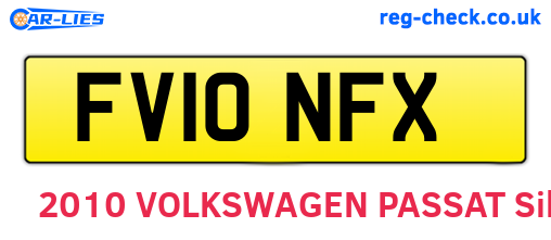 FV10NFX are the vehicle registration plates.