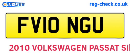 FV10NGU are the vehicle registration plates.