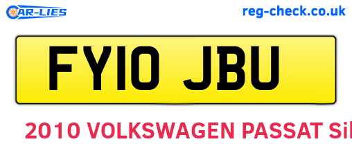 FY10JBU are the vehicle registration plates.