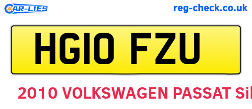 HG10FZU are the vehicle registration plates.
