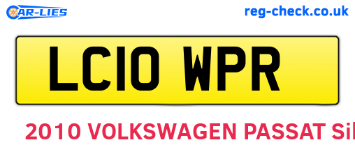 LC10WPR are the vehicle registration plates.