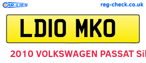 LD10MKO are the vehicle registration plates.