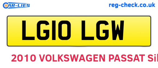 LG10LGW are the vehicle registration plates.