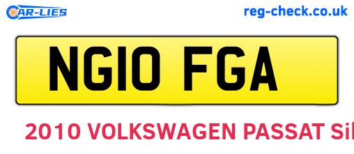 NG10FGA are the vehicle registration plates.