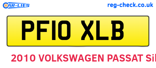 PF10XLB are the vehicle registration plates.