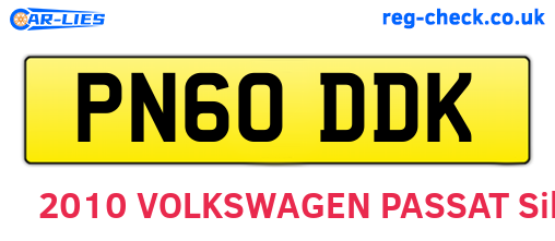 PN60DDK are the vehicle registration plates.