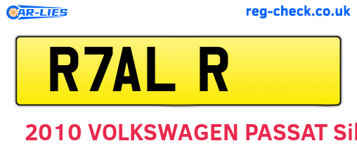 R7ALR are the vehicle registration plates.