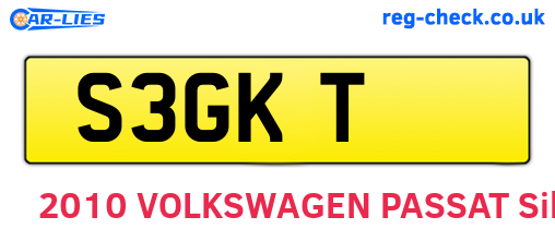 S3GKT are the vehicle registration plates.
