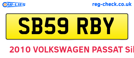 SB59RBY are the vehicle registration plates.