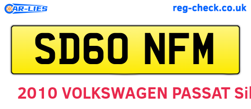 SD60NFM are the vehicle registration plates.