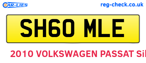 SH60MLE are the vehicle registration plates.